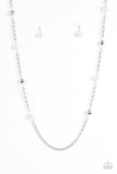 Paparazzi VINTAGE VAULT "Showroom Shimmer" White Necklace & Earring Set Paparazzi Jewelry