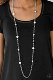 Paparazzi VINTAGE VAULT "Showroom Shimmer" White Necklace & Earring Set Paparazzi Jewelry