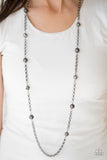 Paparazzi VINTAGE VAULT "Showroom Shimmer" Black Necklace & Earring Set Paparazzi Jewelry