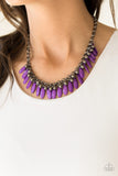 Paparazzi "Jersey Shore" Purple Necklace & Earring Set Paparazzi Jewelry