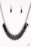 Paparazzi "Jersey Shore" Black Necklace & Earring Set Paparazzi Jewelry