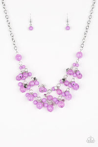 Paparazzi VINTAGE VAULT "Gone Sailing" Purple Necklace & Earring Set Paparazzi Jewelry