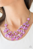 Paparazzi VINTAGE VAULT "Gone Sailing" Purple Necklace & Earring Set Paparazzi Jewelry