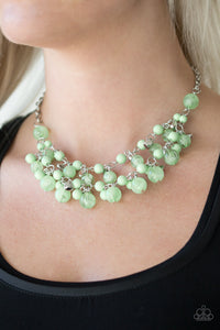 Paparazzi VINTAGE VAULT REPO "Gone Sailing" Green  Necklace & Earring Set Paparazzi Jewelry