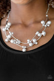 Paparazzi VINTAGE VAULT "Wedding BELLES" Silver Necklace & Earring Set Paparazzi Jewelry