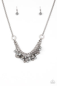 Paparazzi "Cinderella Glam" Black Necklace & Earring Set Paparazzi Jewelry