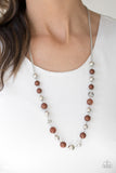 Paparazzi "Weekend Getaway" Brown Necklace & Earring Set Paparazzi Jewelry