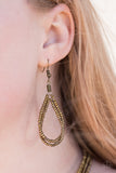 Paparazzi "The Texan" Brass Necklace & Earring Set Paparazzi Jewelry