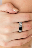 Paparazzi VINTAGE VAULT "Zebra Zen" Black Ring Paparazzi Jewelry