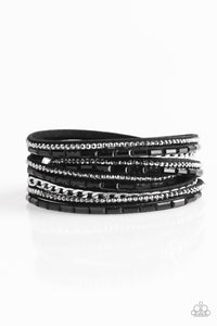 Paparazzi "Cheaters Never Prosper" Black Wrap Bracelet Paparazzi Jewelry