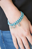 Paparazzi "Rooftop Gardens" Blue Bracelet Paparazzi Jewelry