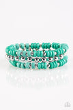 Paparazzi "Tenaciously Tenacious" Green Bracelet Paparazzi Jewelry