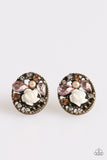 Paparazzi "Pretty Perennial" Brass Post Earrings Paparazzi Jewelry