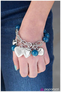 Paparazzi "Heart of Hearts" Blue Bracelet Paparazzi Jewelry