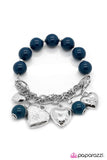 Paparazzi "Heart of Hearts" Blue Bracelet Paparazzi Jewelry