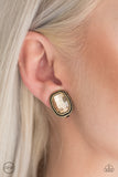 Paparazzi VINTAGE VAULT "Beam Dream" Brass Clip On Earrings Paparazzi Jewelry