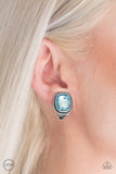 Paparazzi "Beam Dream" Blue Clip On Earrings Paparazzi Jewelry