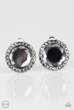 Paparazzi VINTAGE VAULT "Positively Princess" Silver Clip On Earrings Paparazzi Jewelry