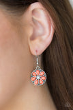 Paparazzi "MARIGOLD Rush" Orange Bead Flower Daisy Silver Earrings Paparazzi Jewelry