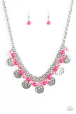 Paparazzi "Beachfront Babe" Pink Necklace & Earring Set Paparazzi Jewelry