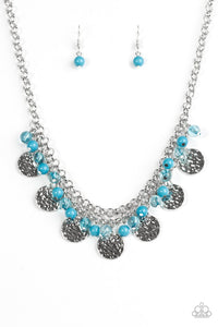 Paparazzi "Beachfront Babe" Blue Necklace & Earring Set Paparazzi Jewelry