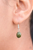 Paparazzi "Take A Gamble" Green Bead Smoky Rhinestone Silver Necklace & Earring Set Paparazzi Jewelry