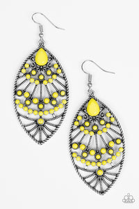 Paparazzi "Eastern Extravagance" Yellow Earrings Paparazzi Jewelry