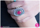 Paparazzi "Step Up to the Plate - Pink" ring Paparazzi Jewelry