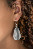 Paparazzi "Double The Texture" Silver Tribal Embossed Earrings Paparazzi Jewelry