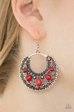 Paparazzi "Desert Springs" Red Earrings Paparazzi Jewelry