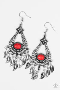 Paparazzi "The Flight of Your Life" Red Earrings Paparazzi Jewelry