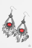 Paparazzi "The Flight of Your Life" Red Earrings Paparazzi Jewelry
