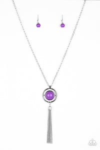 Paparazzi "Always Front and Center" Purple Necklace & Earring Set Paparazzi Jewelry