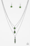 Paparazzi "Tahitian Princess" Green Necklace & Earring Set Paparazzi Jewelry