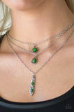 Paparazzi "Tahitian Princess" Green Necklace & Earring Set Paparazzi Jewelry