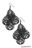 Paparazzi "Go For Baroque" Black Earrings Paparazzi Jewelry