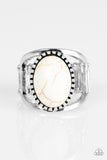 Paparazzi "Canyon Cache" White RIng Paparazzi Jewelry