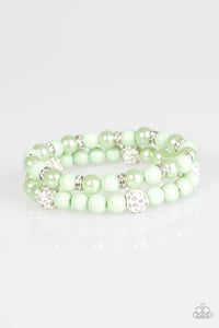 Paparazzi "Teasingly Tinseltown" Green Bracelet Paparazzi Jewelry