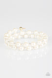 Paparazzi "Modestly Modest" White Bracelet Paparazzi Jewelry