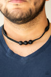 Paparazzi "Stonemason Style" Black Braided Twine Wooden Bead Urban Necklace Unisex Paparazzi Jewelry