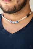 Paparazzi VINTAGE VAULT "Stonemason Style" Blue Urban Necklace Unisex Paparazzi Jewelry