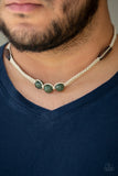 Paparazzi VINTAGE VAULT "Stonemason Style" Green Urban Necklace Unisex Paparazzi Jewelry