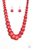 Paparazzi "Desert Flats" Red Necklace & Earring Set Paparazzi Jewelry