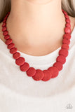 Paparazzi "Desert Flats" Red Necklace & Earring Set Paparazzi Jewelry