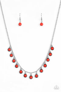 Paparazzi "Gypsy Glow" Red Necklace & Earring Set Paparazzi Jewelry