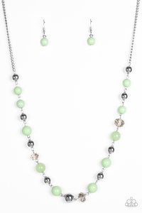 Paparazzi VINTAGE VAULT "Weekend Getaway" Green Necklace & Earring Set Paparazzi Jewelry