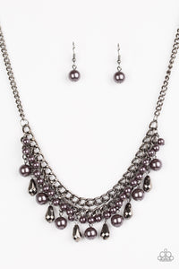Paparazzi "Imperial Idol" Black Necklace & Earring Set Paparazzi Jewelry