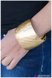 Paparazzi "Stripe Up a Conversation - Gold " bracelet Paparazzi Jewelry