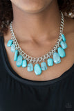 Paparazzi VINTAGE VAULT "Glacier Goddess" Blue Necklace & Earring Set Paparazzi Jewelry