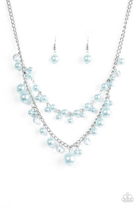 Paparazzi "Blissfully Bridesmaid" Blue Necklace & Earring Set Paparazzi Jewelry